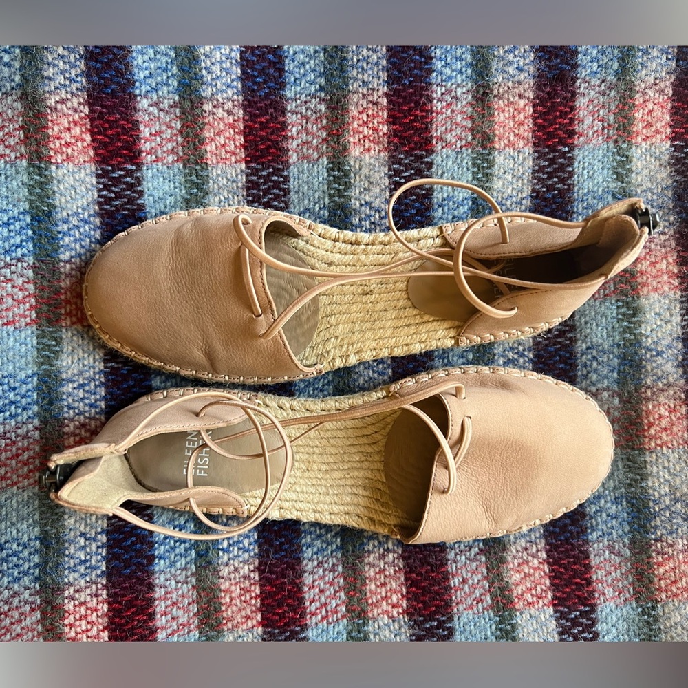 Eileen Fisher Blush Pink Espadrille Flats